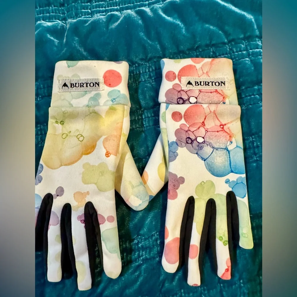 Burton Kids’ Snowboard or Ski Touch-n-Go Liner Gloves with Grip